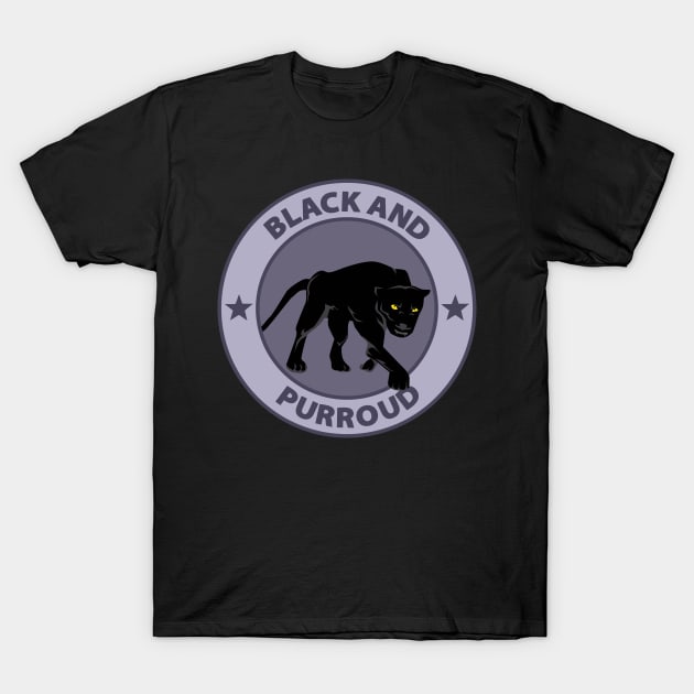 Black And Proud Panther T-Shirt by sqwear